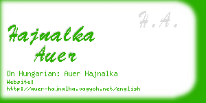 hajnalka auer business card